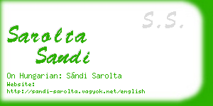 sarolta sandi business card